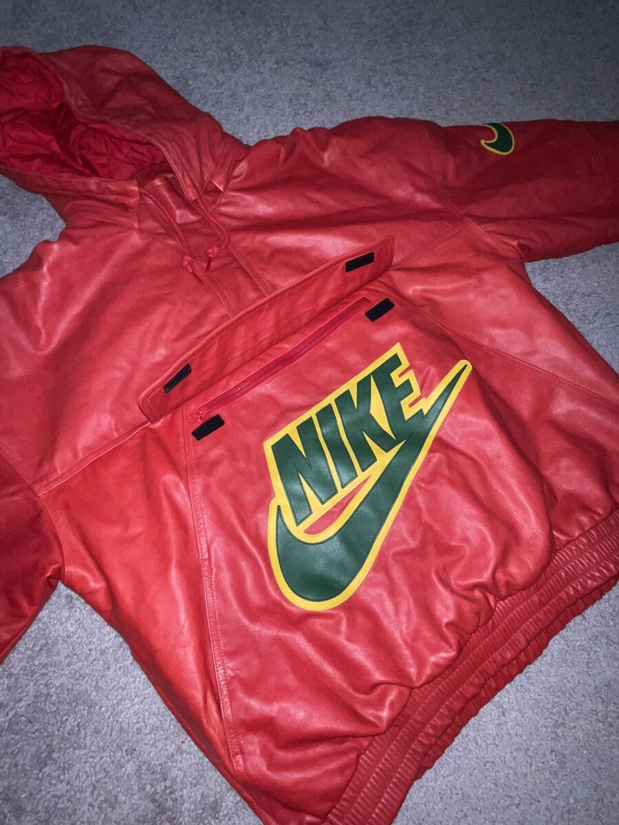 Supreme Nike Leather Anorak RED XL