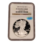 2006-W Proof $1 American Silver Eagle NGC PF70UC Brown Label 8B