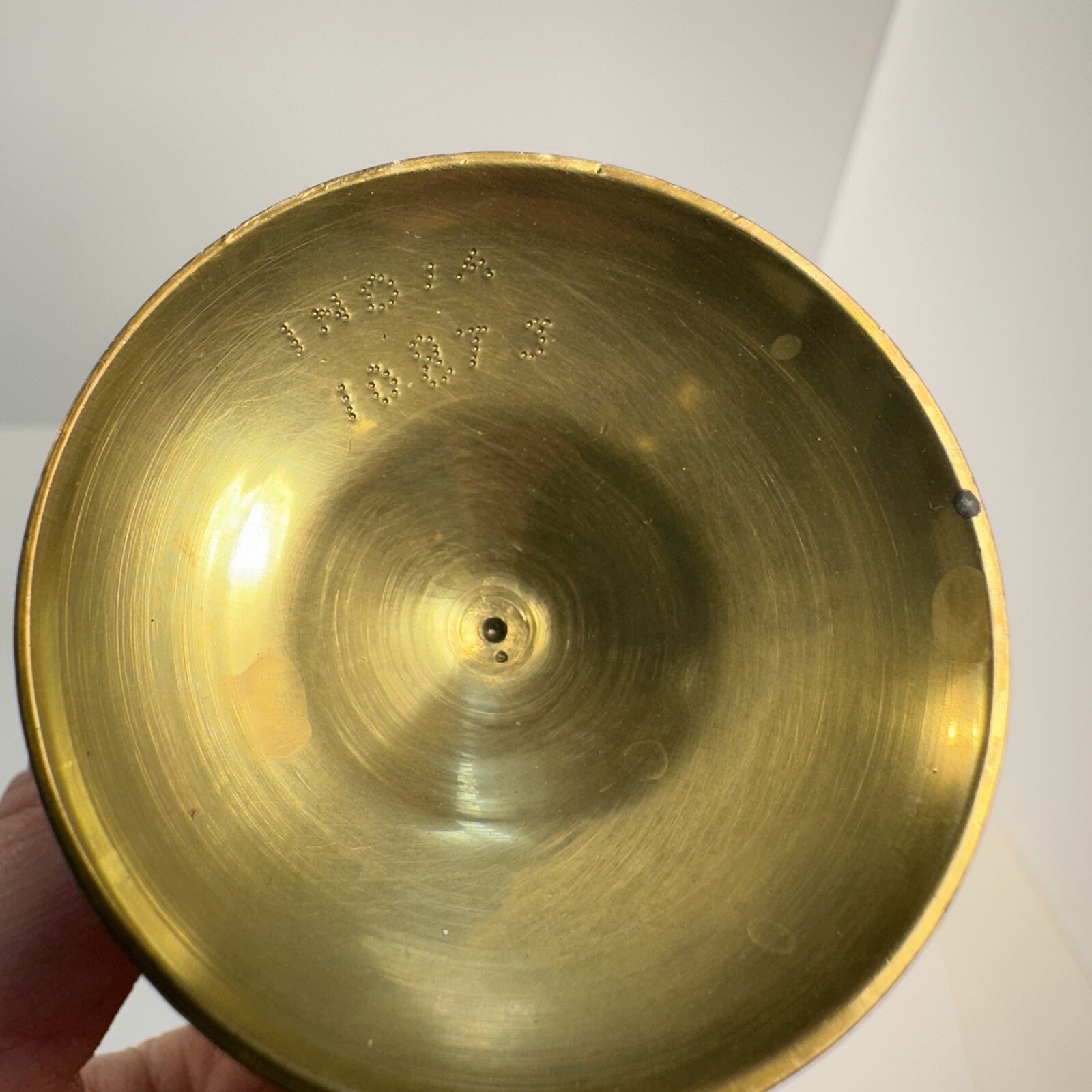 Vintage Brass Pair Of Floral Etched 5 Inch Small Goblets Made In India vintage-brass-pair-of-floral-etched-5-inch-small-goblets-made-in-india