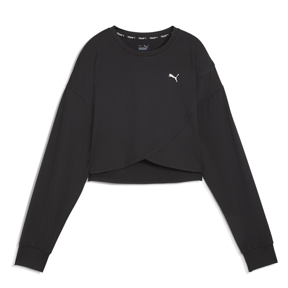 Женская толстовка с круглым вырезом Puma Cloudspun Crossover, черный 52587901