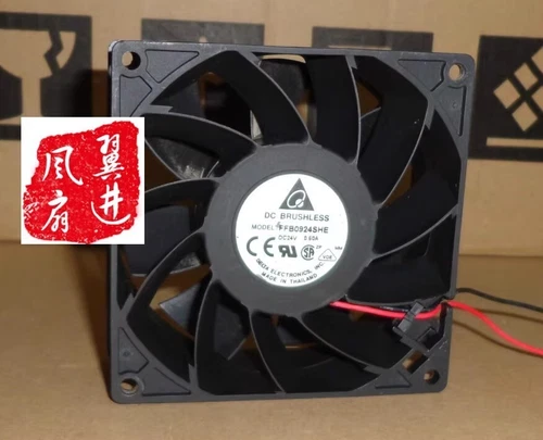 Delta FFB0924SHE 9238 DC24V 0.60A 9CM 2-Wire Inverter Cooling Fan