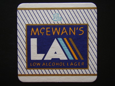 McEWAN'S LA LOW ALCOHOL LAGER COASTER