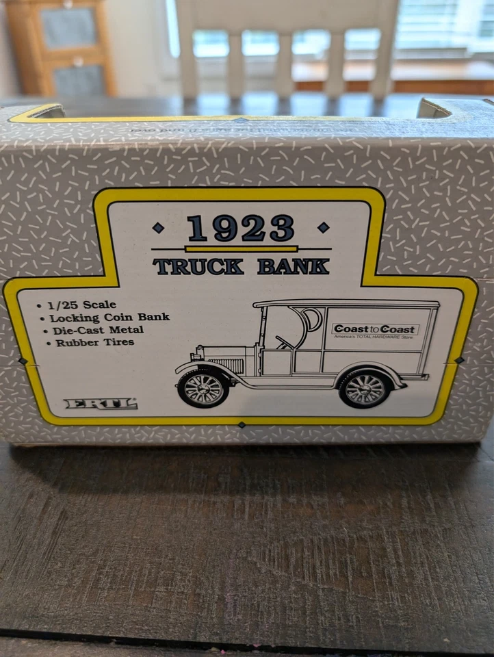 BANCO DE MONEDAS DE CAMIÓN DE METAL FUNDIDO A PRESIÓN 1923, COSTA A COSTA ( Foto 3 de 4