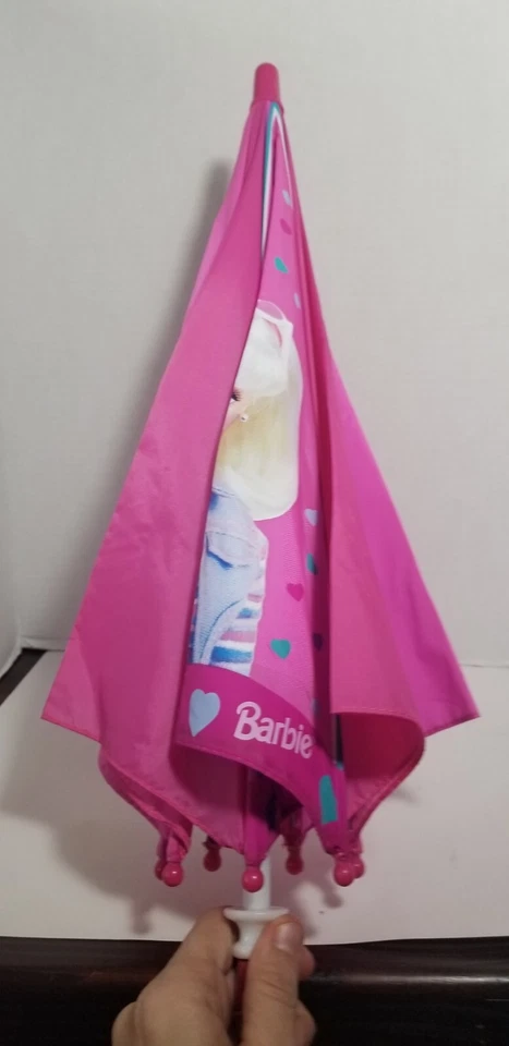 Mattel Barbie Niños Nylon Paraguas Barbie Mango Moldeado Pirámide Bolsos 1999 Foto 2 de 4