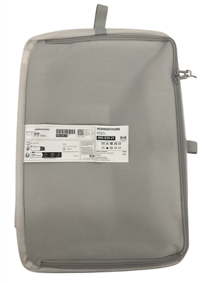 New IKEA HEMMAFIXARE Striped White Gray Storage Case (13 ½x20x7 ½