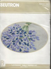 LAVENDER' TABLE TOPPER -TRACED LINEN - BEUTRON BRAND - 11659.01 - 2015