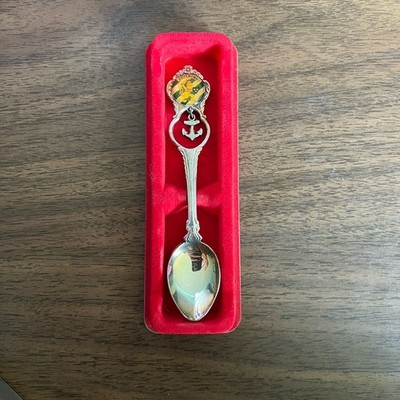 Gothenburg Sweden Götenborg Collectible Souvenir Spoon Silver Crest Anchor Case
