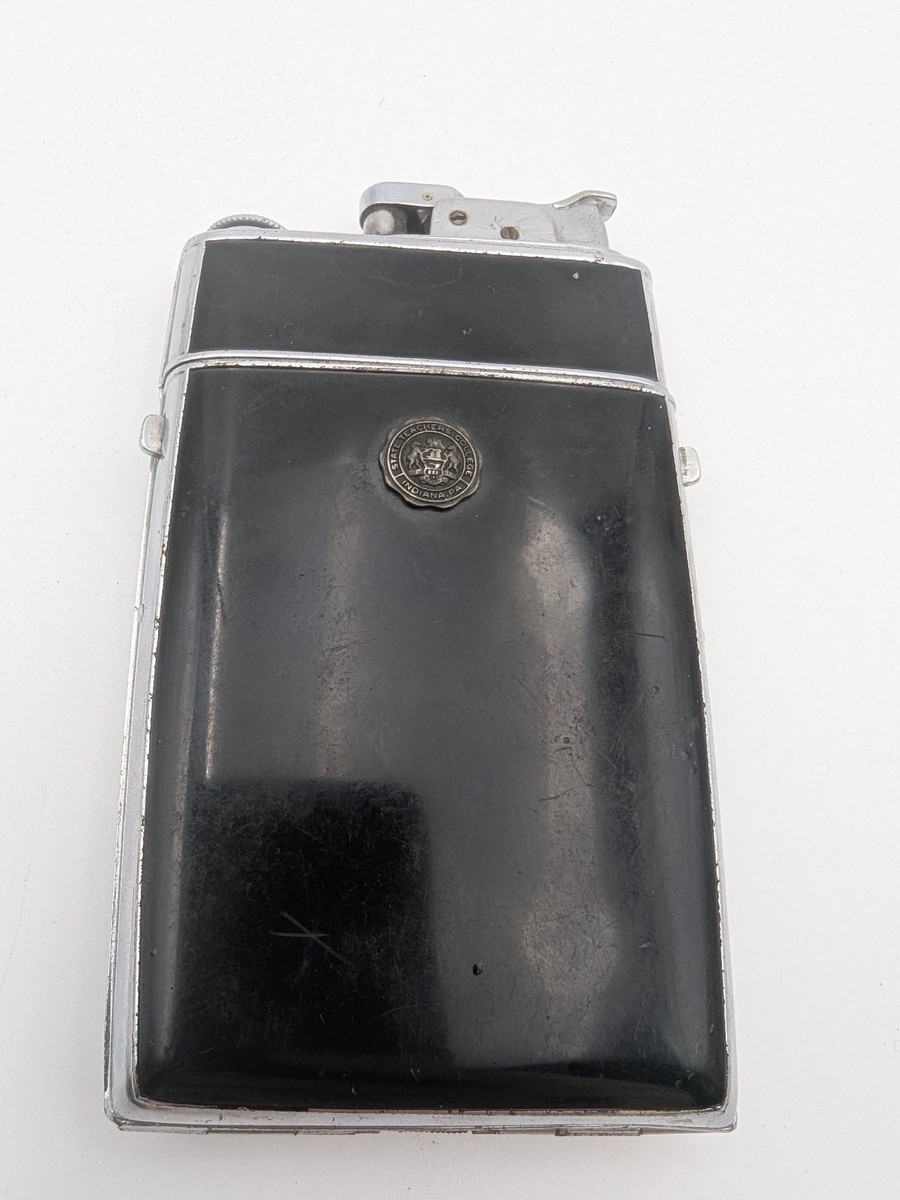 cigarette lighter case combo Vintage Evans Cigarette Lighter Case Combo State Teachers College Indiana,  PA