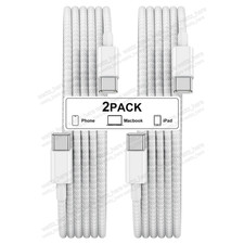 2X 60W USB Type-C Cable Fast Charger Data Sync Cord For i-Phone 17 16 15/Samsung