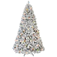 Artificial 6ft Flocked Christmas Tree With 888 PVC Branch Tips, Pine Conex35pcs,