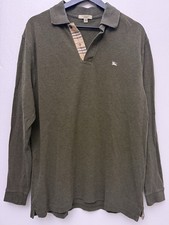 VTG BURBERRY LONDON Long Sleeve Polo Shirt Size M