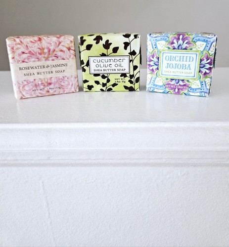 3 Greenwich Bay Trading Co. Soaps-1.9oz Luxury Spa Soap 3 Bar Set (New) - Picture 1 of 10