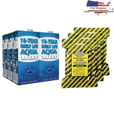 Emergency Food Water Kit 2 People 72 Hours 10 Year Shelf Life Vegan Rations New