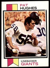 1973 Topps Football Cards Pat Hughes Rookie New York Giants #201