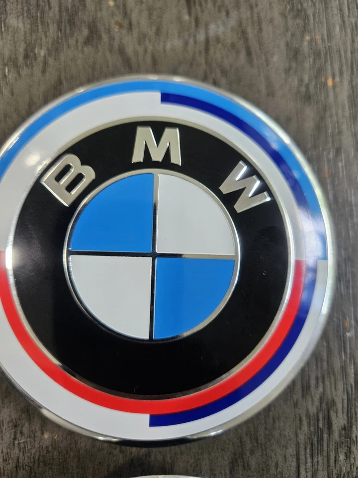 (2) BMW 50th Anniversary 95mm Hood & Trunk  Emblem Badge 7 Series / X7 G07 G11 - Image 2 of 2