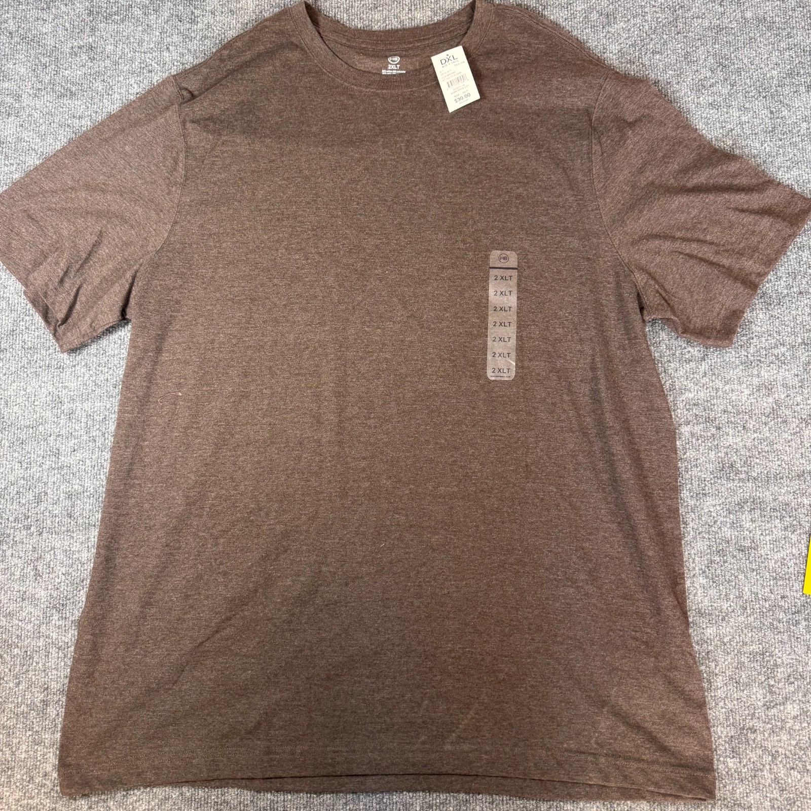 DXL Harbor Bay 2XLT Tall T Shirt Brown Tee Big & Tall NWT