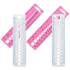 4 Pcs Knitting Needle Sizer Tool Gauge Crochet Measurement Ruler