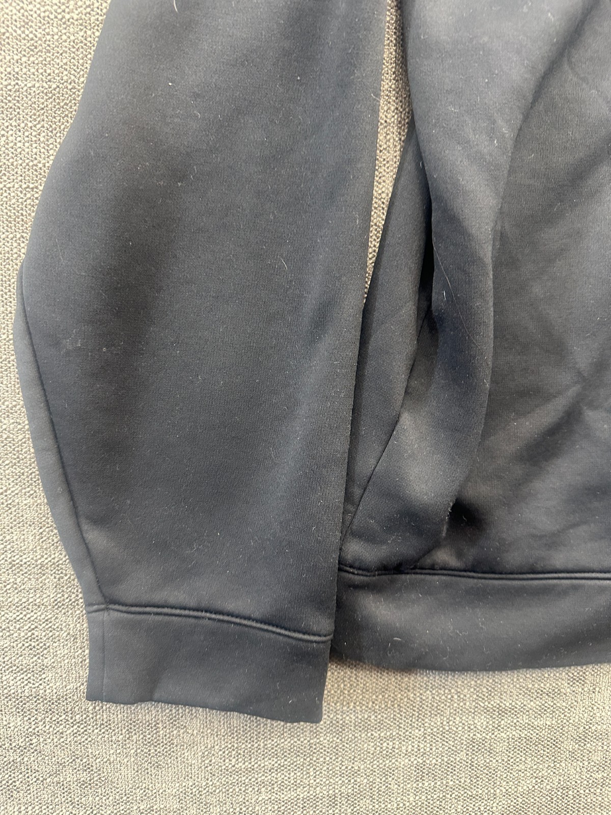 Under Armour Sweatshirt Mens Large Black Fleece Logo Hooded Kangaroo Pocket thumbnail 12