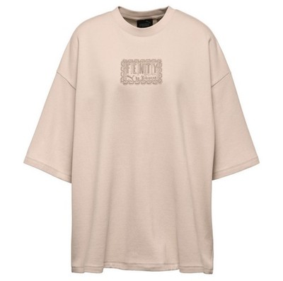 NEW FENTY X PUMA Nude Color Oversized Crew Neck Shirt EMBROIDERY STITCHING LACE