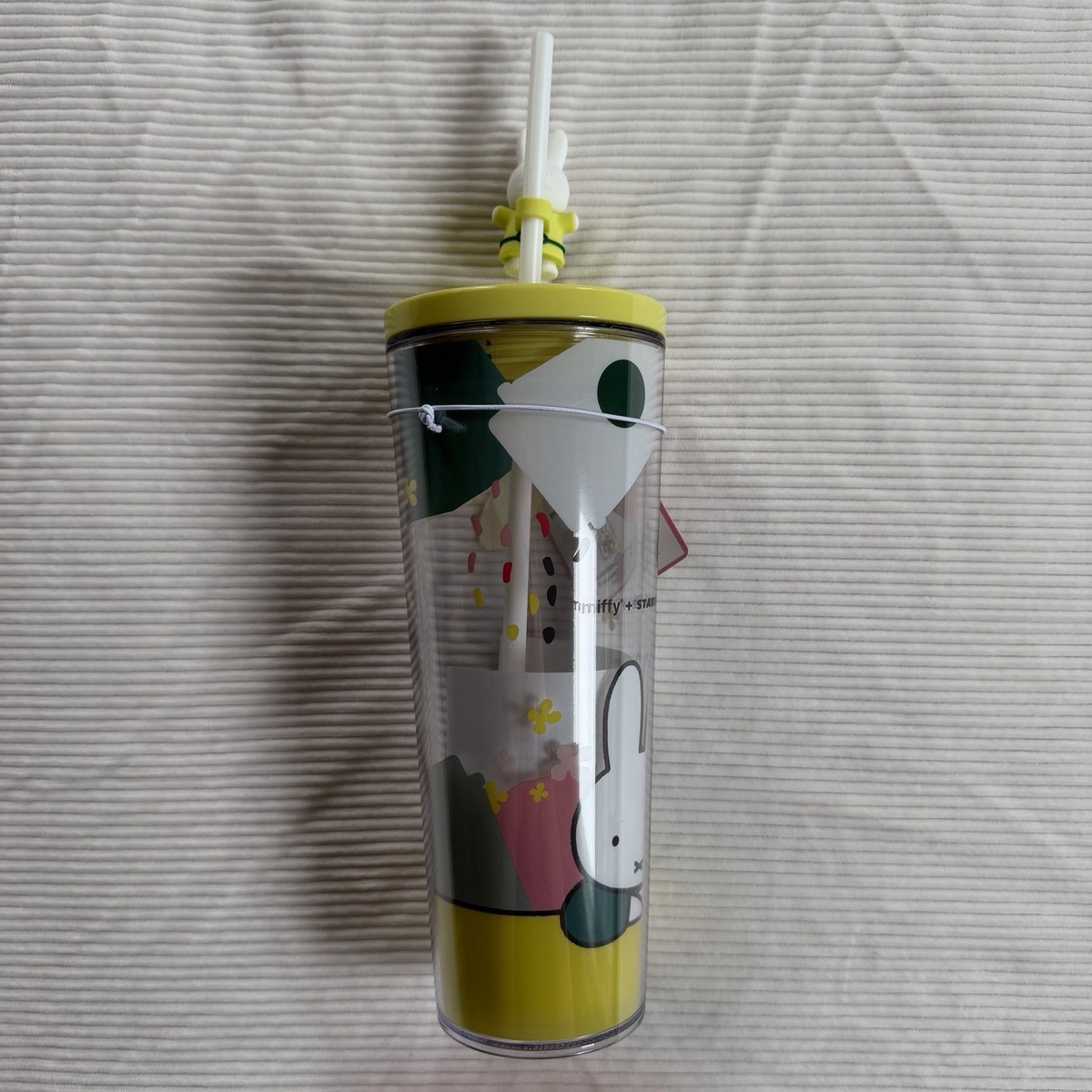 2026 Starbucks x Miffy Bunny Yellow Lid Cold Cup Tumbler with