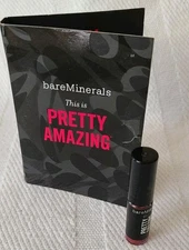 bareMinerals Pretty Amazing Lip Color Mini Travel Sz. Bravado Brick Pink NIP