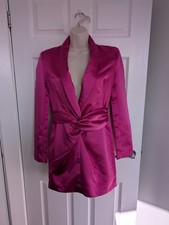 Zara Fuchsia Pink Blazer Mini Dress – UK Size XS