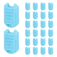 Zipper Pull Tabs Cord End Tips Shoelace End Clips - (30 Pack, Sky Blue)