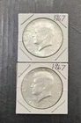 1967 P 50C Kennedy Half Dollar Both Coins Included In Auction