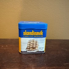 Kentucky Club Skandinavik Tobacco Tin Long Cut Regular Danish Pipe 1oz EMPTY