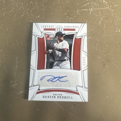 2023 panini national treasures Dustin Pedroia Century Signatures Auto Red /25