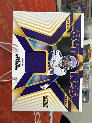 Justin Jefferson #33 2025 Panini Score Stars of the NFL Jersey card