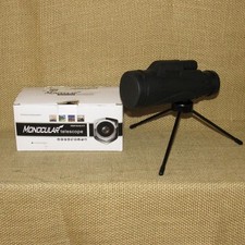 Monocular Telescope 12x50 Power  Heavy Duty  Smartphone Holder  Tripod NEW