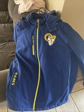 NFL G-III Rams Hooded Jacket Parka Full Zip Large