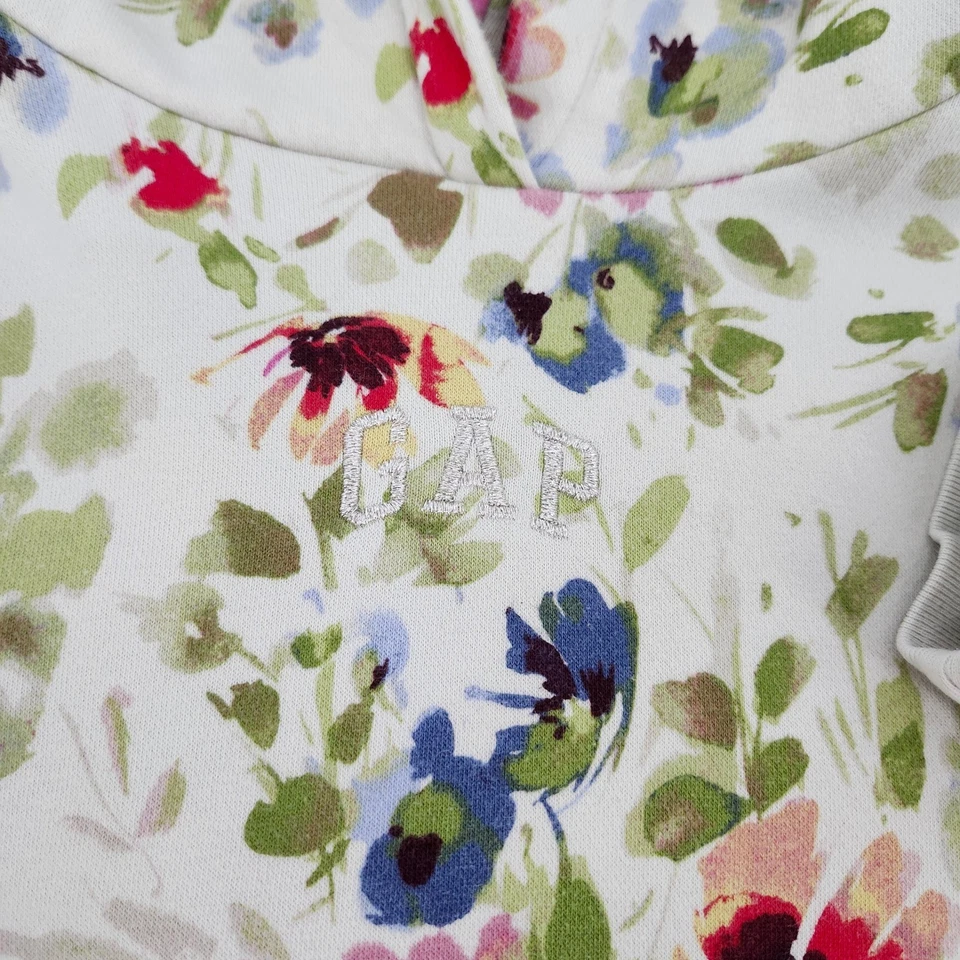 Sudadera con Capucha Gap Niños Niñas Logo Floral XL 12 Colorido Crema Foto 2 de 4