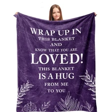 Cozy Soft Throw Blankets, Inspirational Gifts - Positive/Spiritual, Purple Gi...