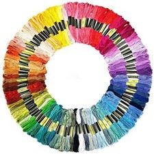 Vilihkc Rainbow Color Embroidery Floss 200 Skeins Per Pack with Cotton for Cr...