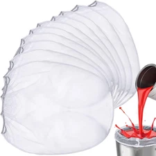 10 Pack 5 Gallon Paint Strainer Bags Fine Mesh with Elastic Drawstring