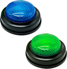2-Pack Quiz Game Buzzers for Trivia Games, Answer Buzzers with Lights and Sound,