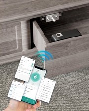 Smart Cabinet Lock Hidden Invisible RFID Kid Keyless Drawer Locks for Adults ...