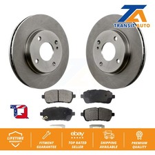 Disc Brake Rotors And Semi-Metallic Pads Front Kit For Ford Fiesta
