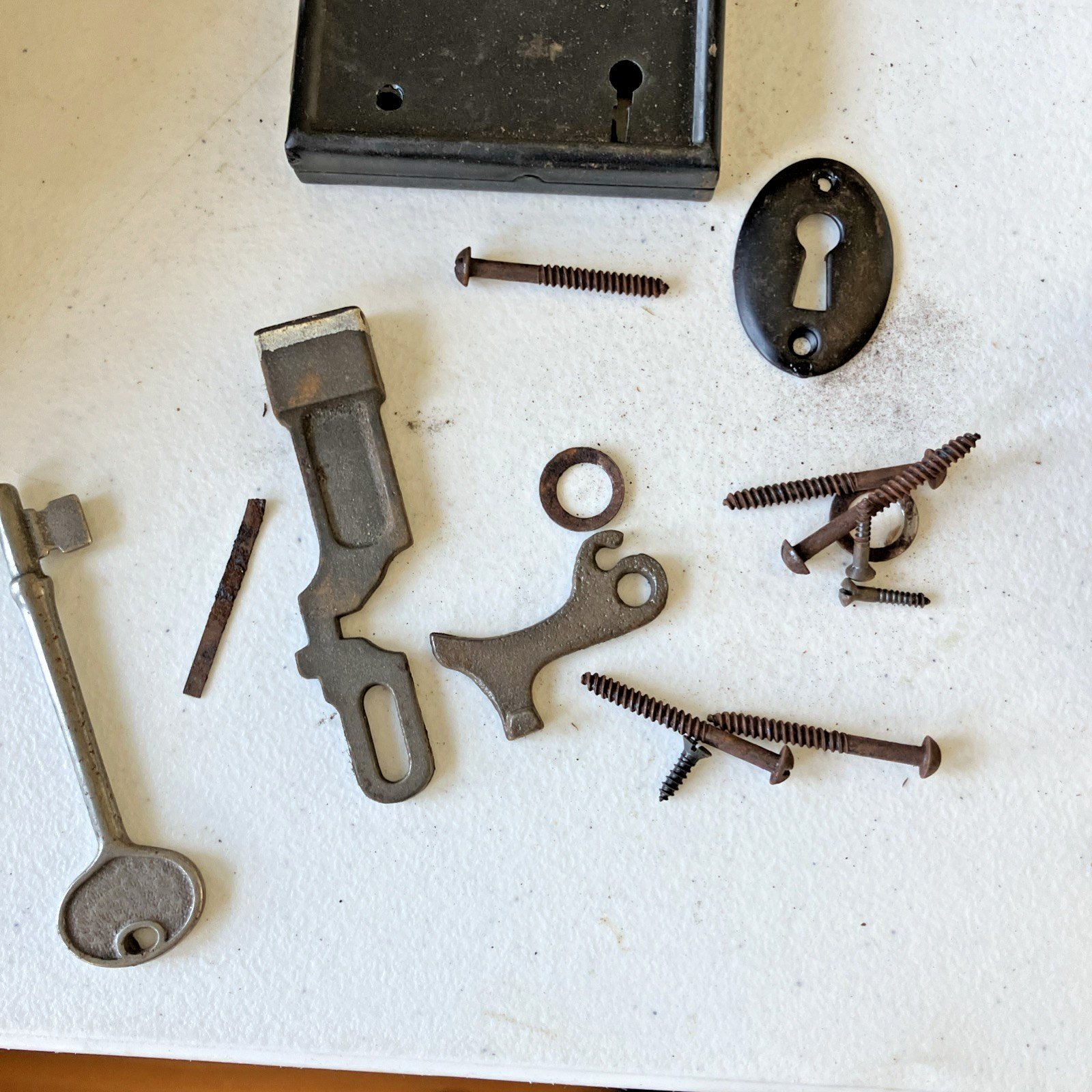 Safe Padlock & Hardware Co Vintage Rim Lock Set V0353-1D-in Original Box-NOS