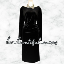 MONSOON BLACK VELVET OCCASION PARTY DRESS SIZE 22