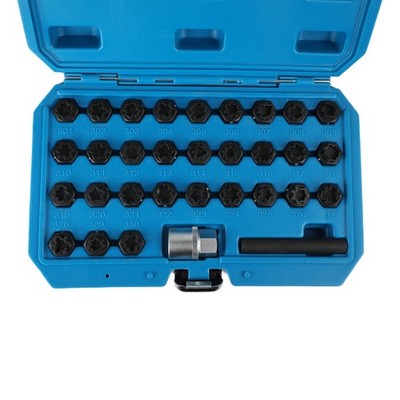 32pc Wheel Lock Lug Nut for Mercedes Benz Master Key Set Removal Socket Tool Kit