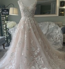 Luxurious Dream Lace Wedding Dress Wedding Dress Custom Made 32-60 Plus Size