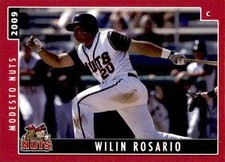 2009 Modesto Nuts Grandstand #27 Wilin Rosario Dominican Republic Baseball Card