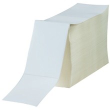 3 x 5" White Fanfold Thermal Transfer Labels-5,000 per Stack