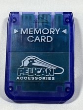 PlayStation 1 Memory Card 1M PS1 Pelican Accessories Blue