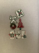 Dogwood Lane Button Lot Handpainted Ceramic W...