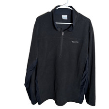 Columbia Sweatshirt Men's XL Black Fleece 1/4 Zip Pullover Outdoor Jacket