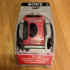 Vintage 1992 Sony Walkman WM-FX12 Red Portable Radio Cassette Tape Player - NEW